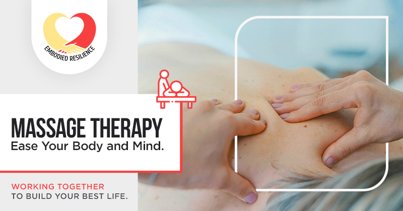 Massage discount ad featuring a close-up of a back massage